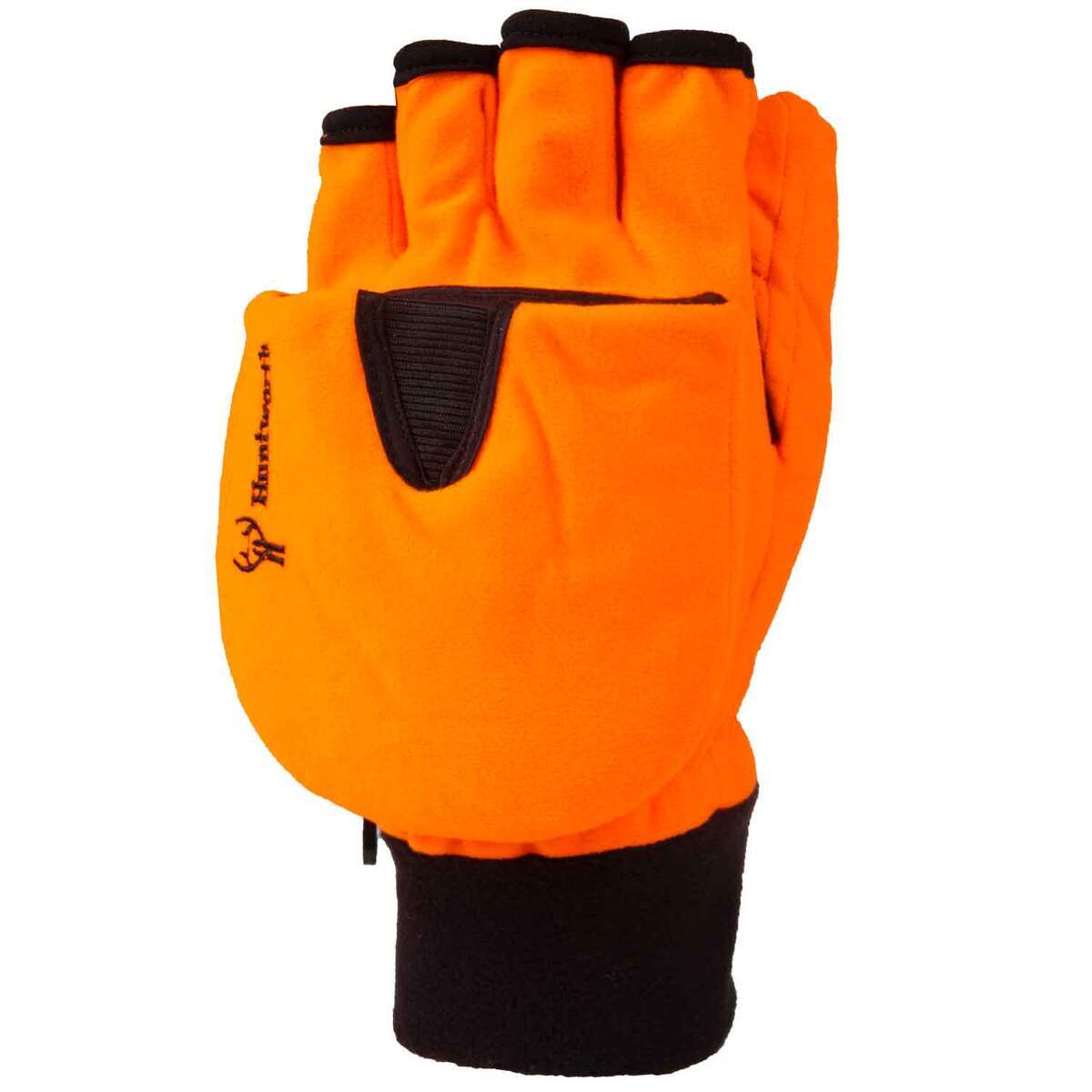 Huntworth Men's Classic Pop-Top Hunting Glove in Blaze Size Medium