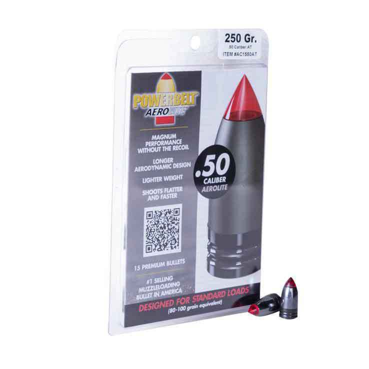 CVA Powerbelt AeroTip .50 300-Grain Black Powder Bullets