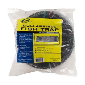 Promar Nets Collapsible Live Bait Trap - Black 36in x 12in x 12in