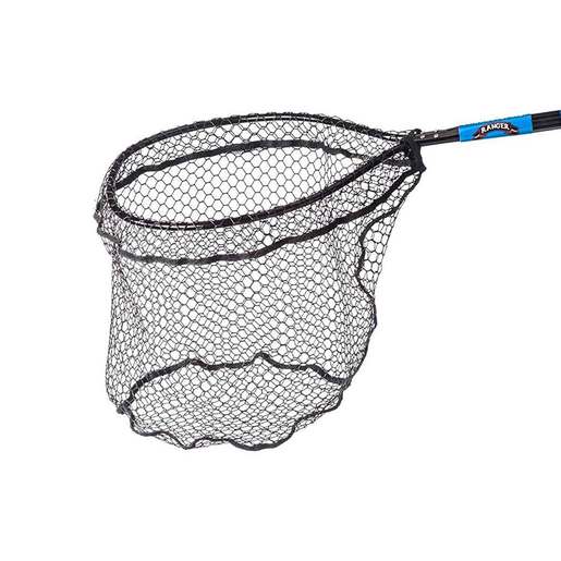 Ranger Nets Tournament Series Net 54-84 Telescoping Handle 25 x 25 Hoop  Rubber Coated Nylon Black - Fin Feather Fur Outfitters