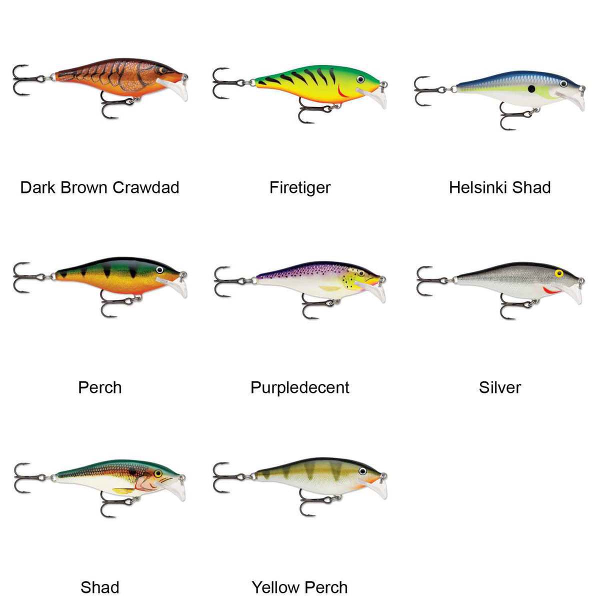 Rapala Shad Rap Size Chart