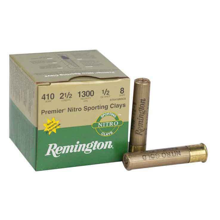 410ga 410 gauge ammo 410 ga ammo Remington Premier Gold Nitro 2-1/2 #8 CASE-img-0