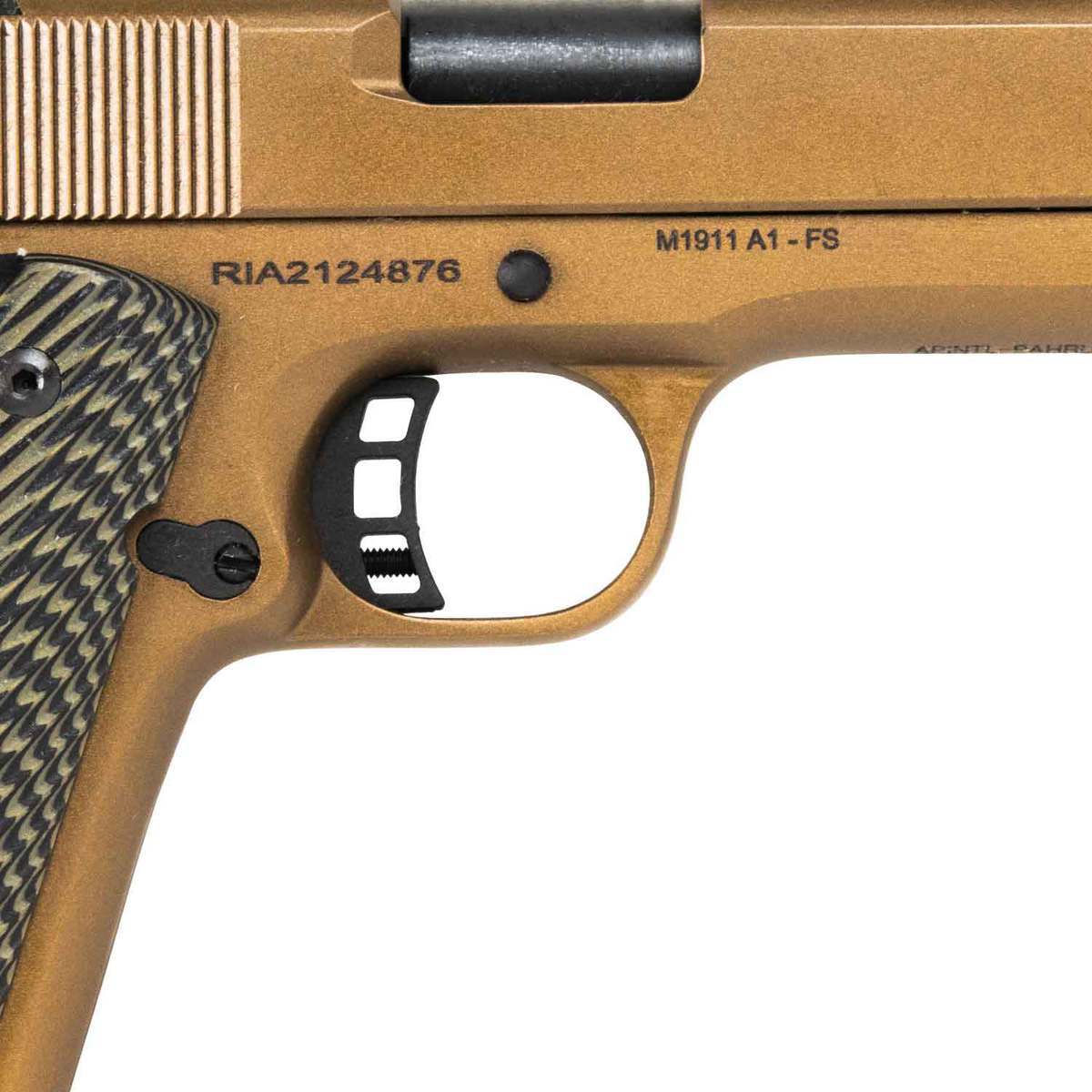 Rock Island Armory M1911 A1 Fs Tactical 45 Auto Acp 5in Burnt Bronzegreen Pistol 81 Rounds 7641