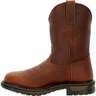 Rocky Men's Original Ride FLX Unlined Western 10in Work Boots - Brown - Size 9.5 E - Brown 9.5