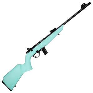 Rossi RB 22 Compact 22 Long Rifle Matte Black/Cyan Bolt Action Rifle - 16.5in