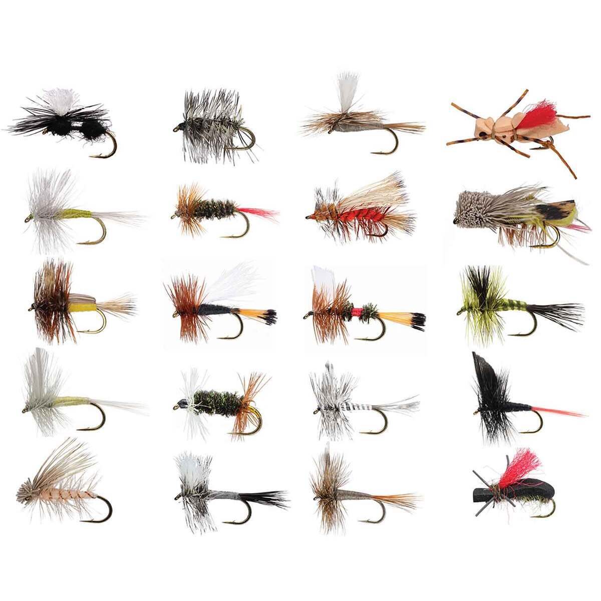 RoundRocks Top 20 Dry Flies Assortment by Sportsman's Warehouse