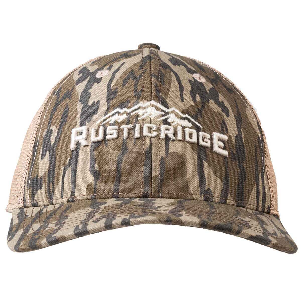 Rustic Ridge Mossy Oak Bottomland Adjustable Trucker Hat - Tan - One ...