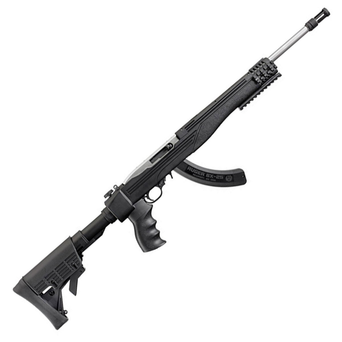 Ruger 10 22 Tactical Stainless Black Semi Automatic Rifle - 22 Long 5D2