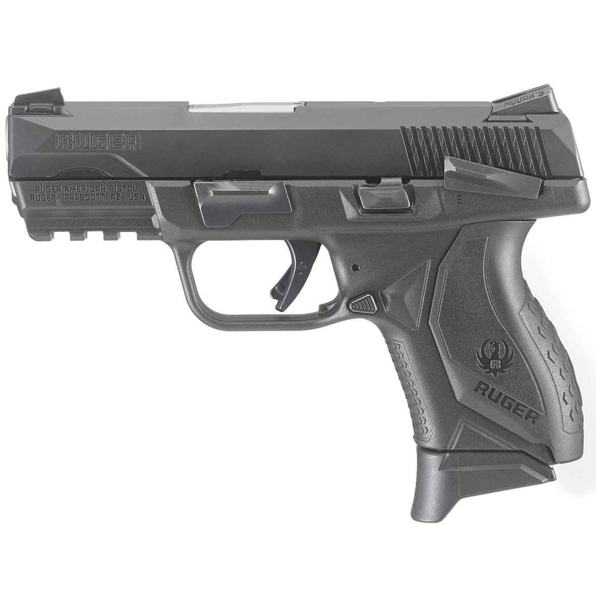 Ruger American Compact 9mm Luger P 355in Black Pistol 171 Rounds