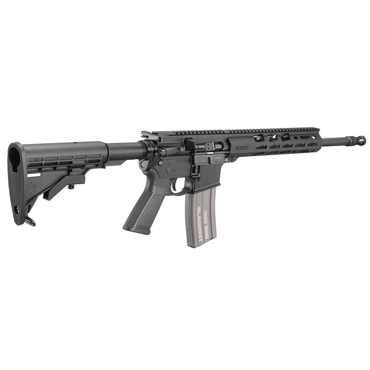 Ruger Ar 556 Free Float Handguard 300 c Blackout 16 1in Black Semi Automatic Modern Sporting Rifle 30 1 Black Sportsman S Warehouse