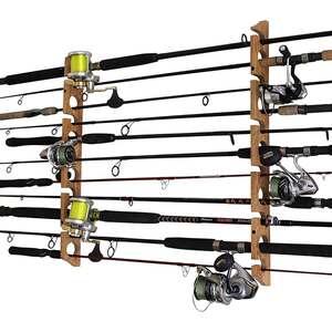 Wealers Fishing Rod Wall Rack Holds 3 Rods - Space Saving Organizer H075 -  The Home Depot