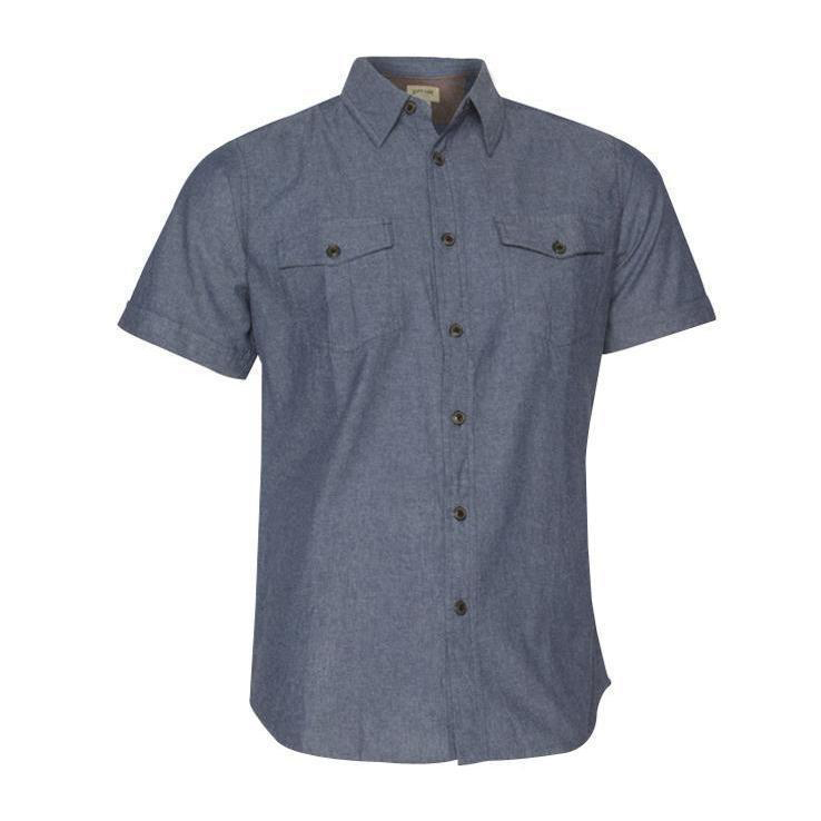 Rustic Ridge Men's Caldwell Short Sleeve Shirt - Indigo L | Sportsman's ...