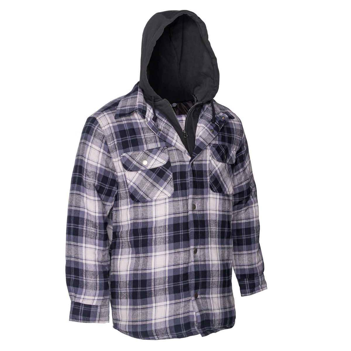 Rustic Ridge Men's Hooded Shirt Jac - Slate - XL - Slate XL | Sportsman ...