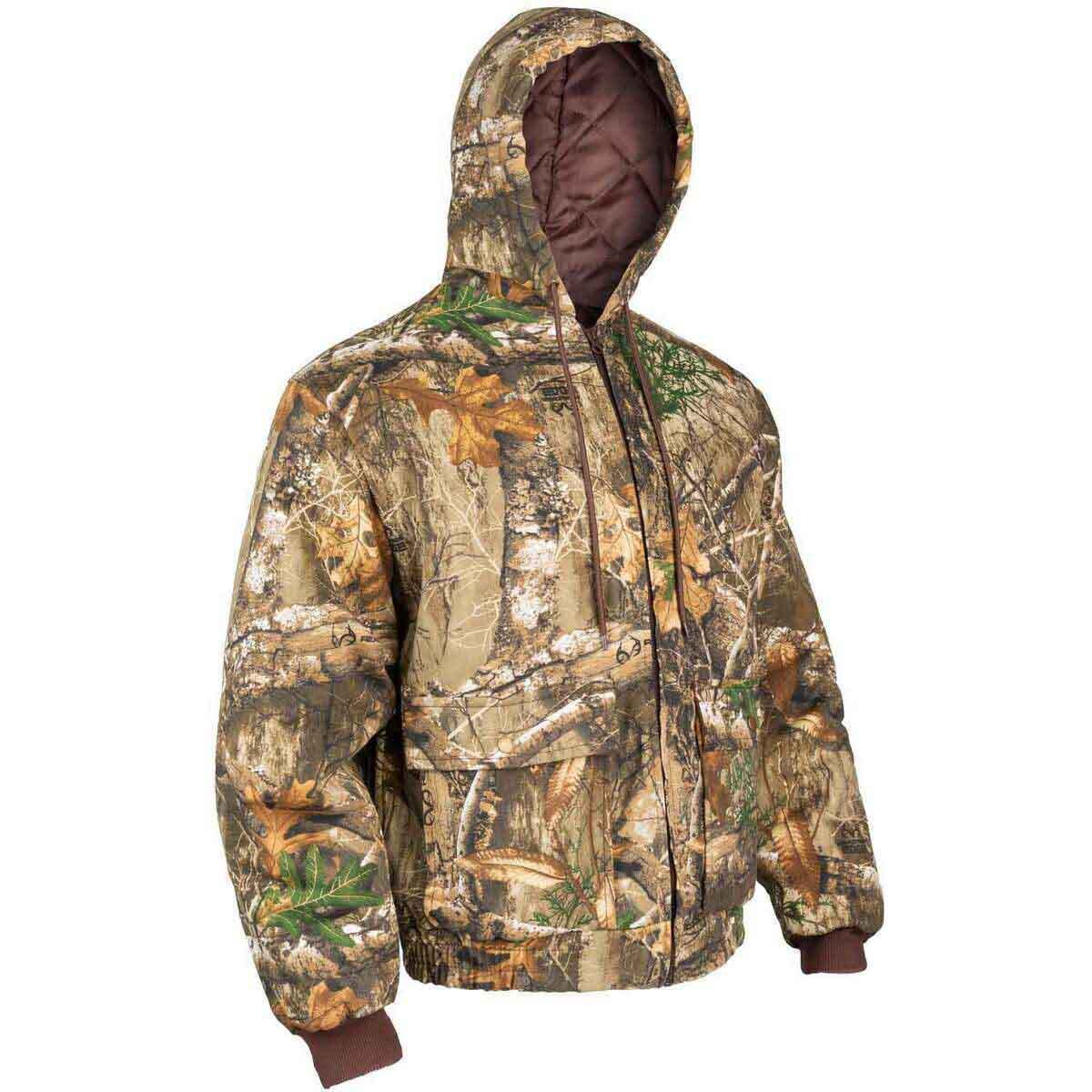 Rustic Ridge Men's Realtree Edge Quilted Bomber Hunting Jacket - XL ...