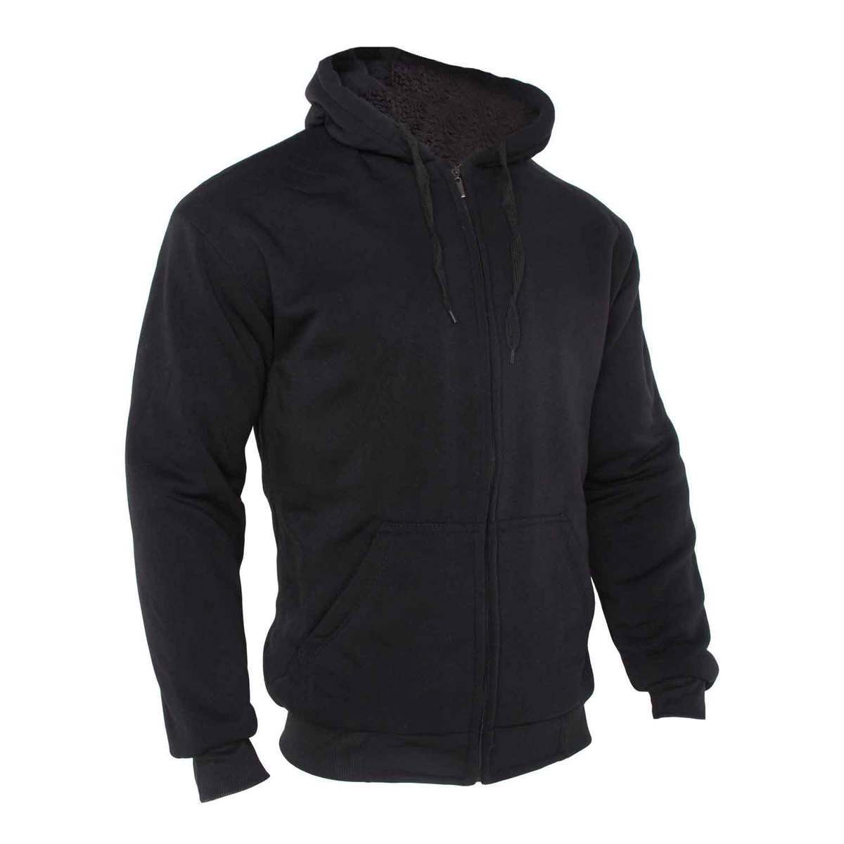 Rustic Ridge Men's Solid Sherpa Jacket - Black - XL - Black XL ...