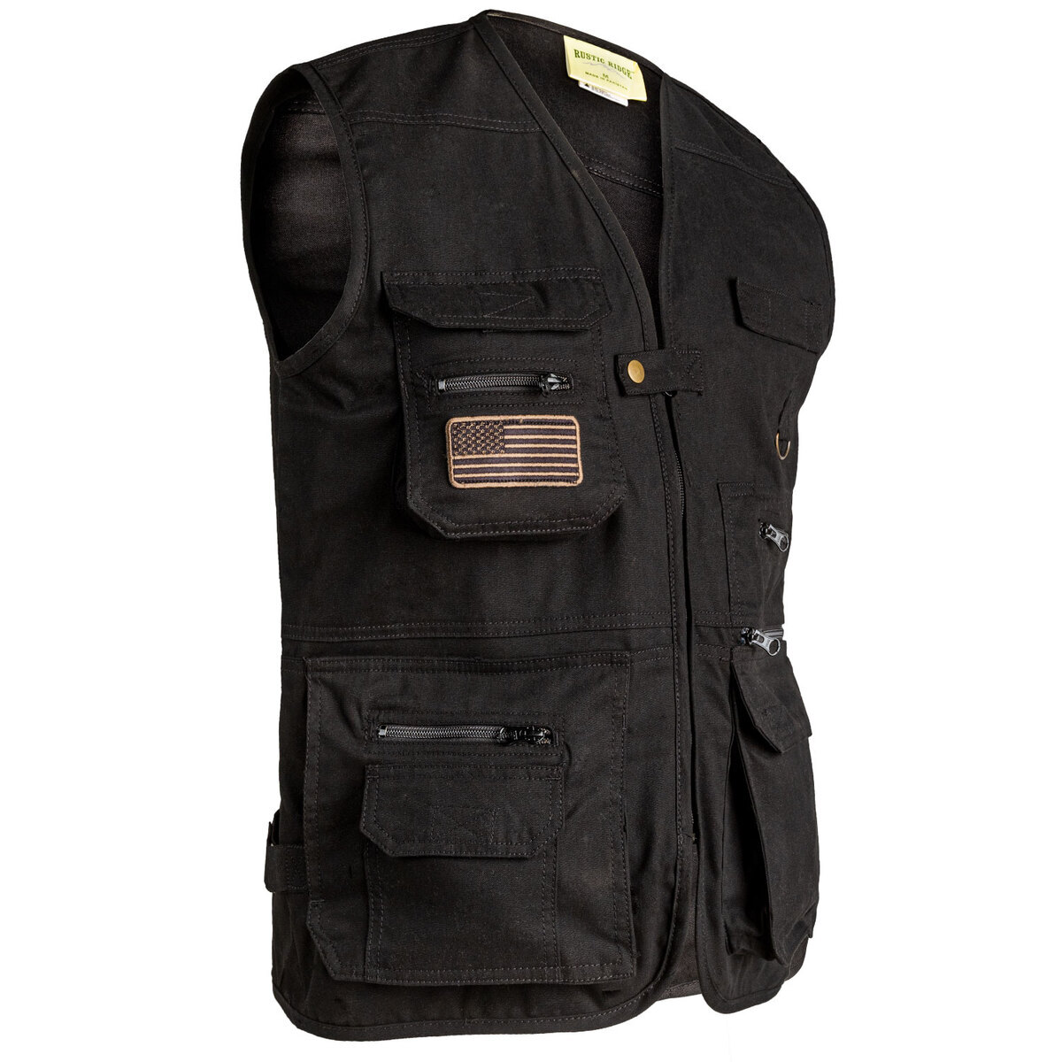 Men's Utility Multi Pocket Zip Hunting Jacket Fishing Travel Outdoor Vest Xl