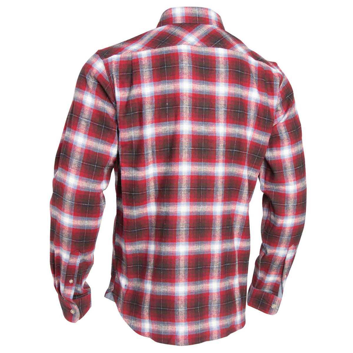 Rustic Ridge Men's Untucked Flannel Long Sleeve Shirt - Wine - 3XL ...