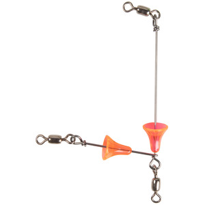 Oregon Tackle Salmon Spreader With Swivels Hook Rig - Flame, 3pk