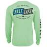Salt Life Men's Salute Logo Graphic Performance Long Sleeve Fishing Shirt - Pistachio Heather - XXL - Pistachio Heather XXL