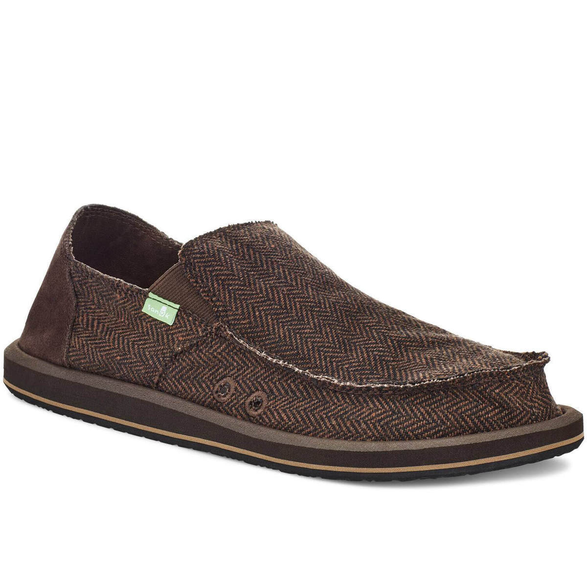 Sanuk Men's Vagabond Tweed Casual Shoes - Brown - Size 12 - Brown 12 ...