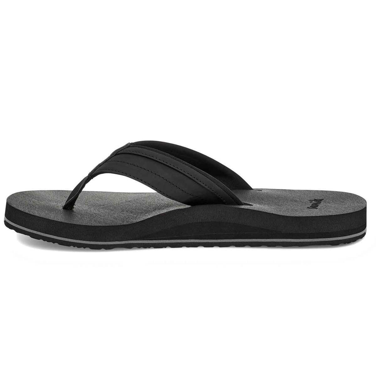 Sanuk Men's Ziggy Flip Flops - Black - Size 11 - Black 11 | Sportsman's ...