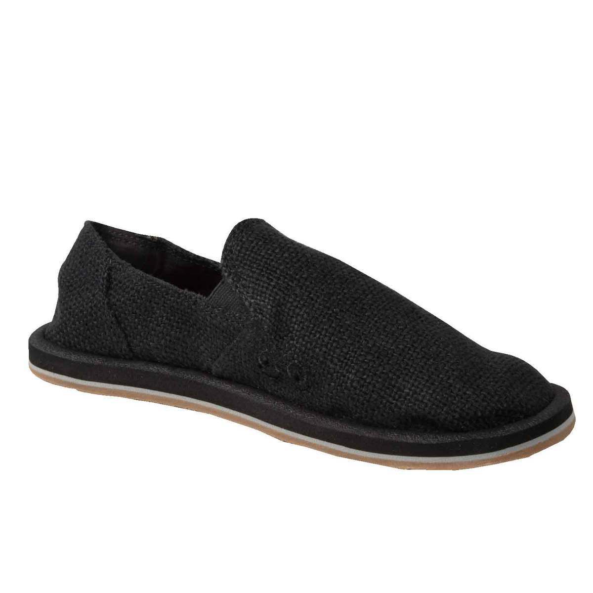 New* Sanuk Donna Sherpa Blanket Black Grey Slip On Shoes Women's Size 7 or  9