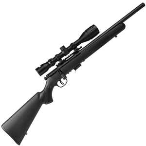 Savage Arms 93 FV-SR 17 HMR w/Scope Matte Black Bolt Action Rifle - 16.5in