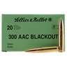 Sellier & Bellot Tactical 300 AAC Blackout 200gr FMJ Rifle Ammo - 20 Rounds