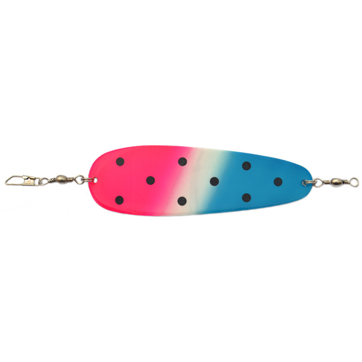 Shasta Tackle Sling Blade Super Glow Dodger - Blue/Pink Dot, 4-1/2in ...