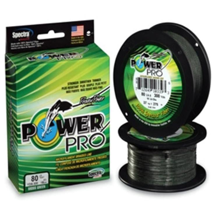 2) New Boxes Power Pro Braided Fishing Line 20lb 150 yds (Moss Green)