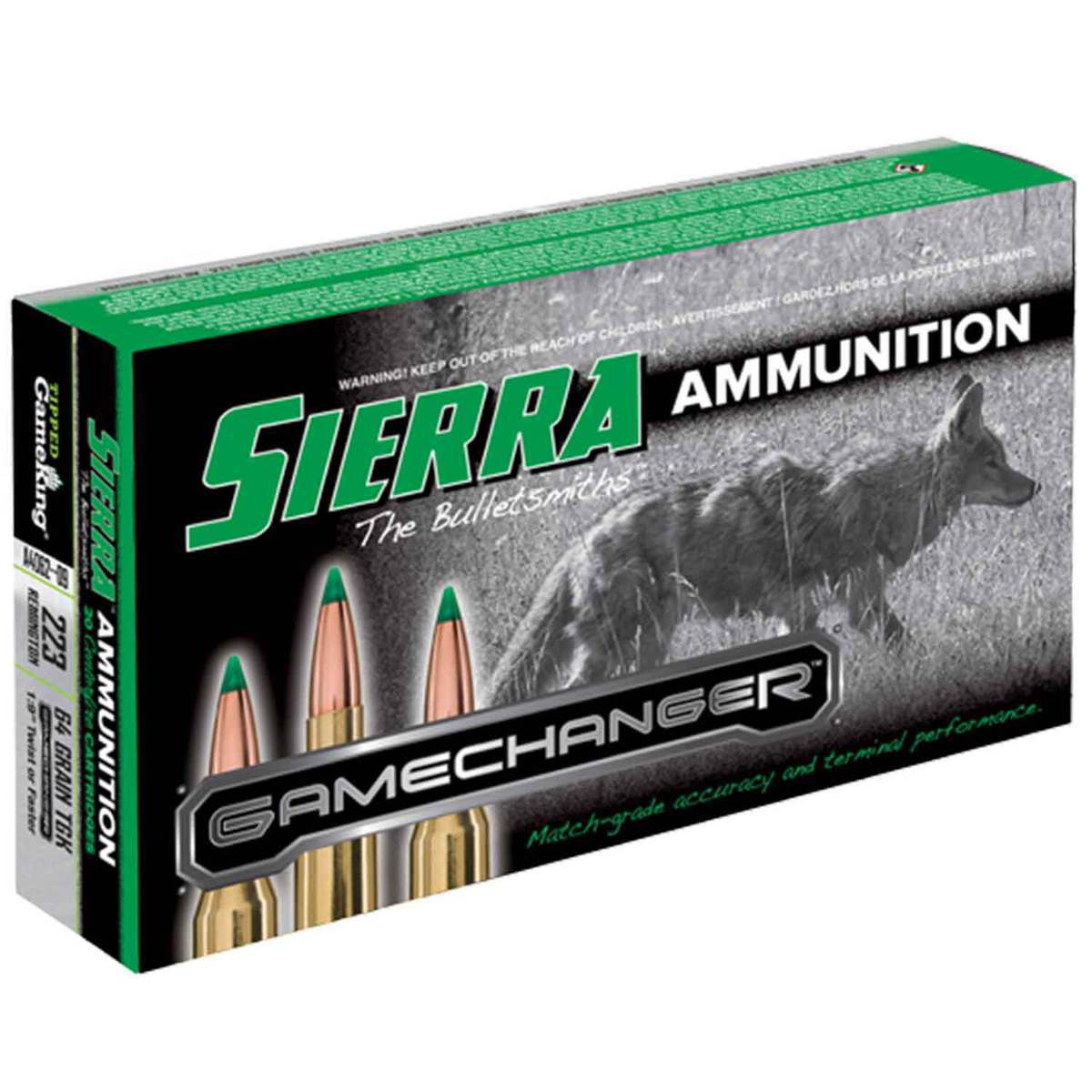 Sierra GameChanger 223 Remington 64gr TGK Rifle Ammo - 20 Rounds