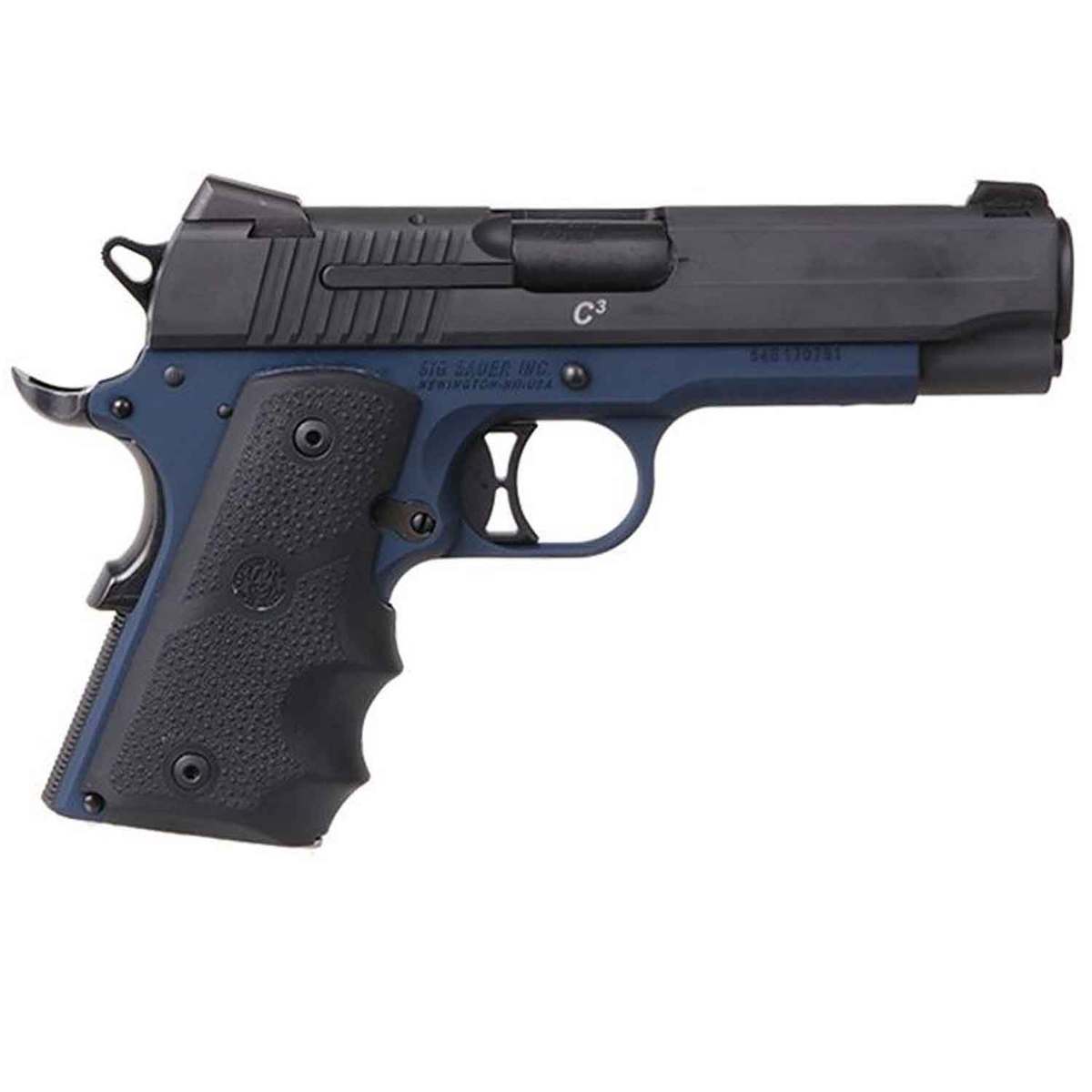 Sig Sauer 1911 Compact C3 45 Auto Acp 42in Navy Blue Nitron Pistol 71 Rounds Sportsmans 0633