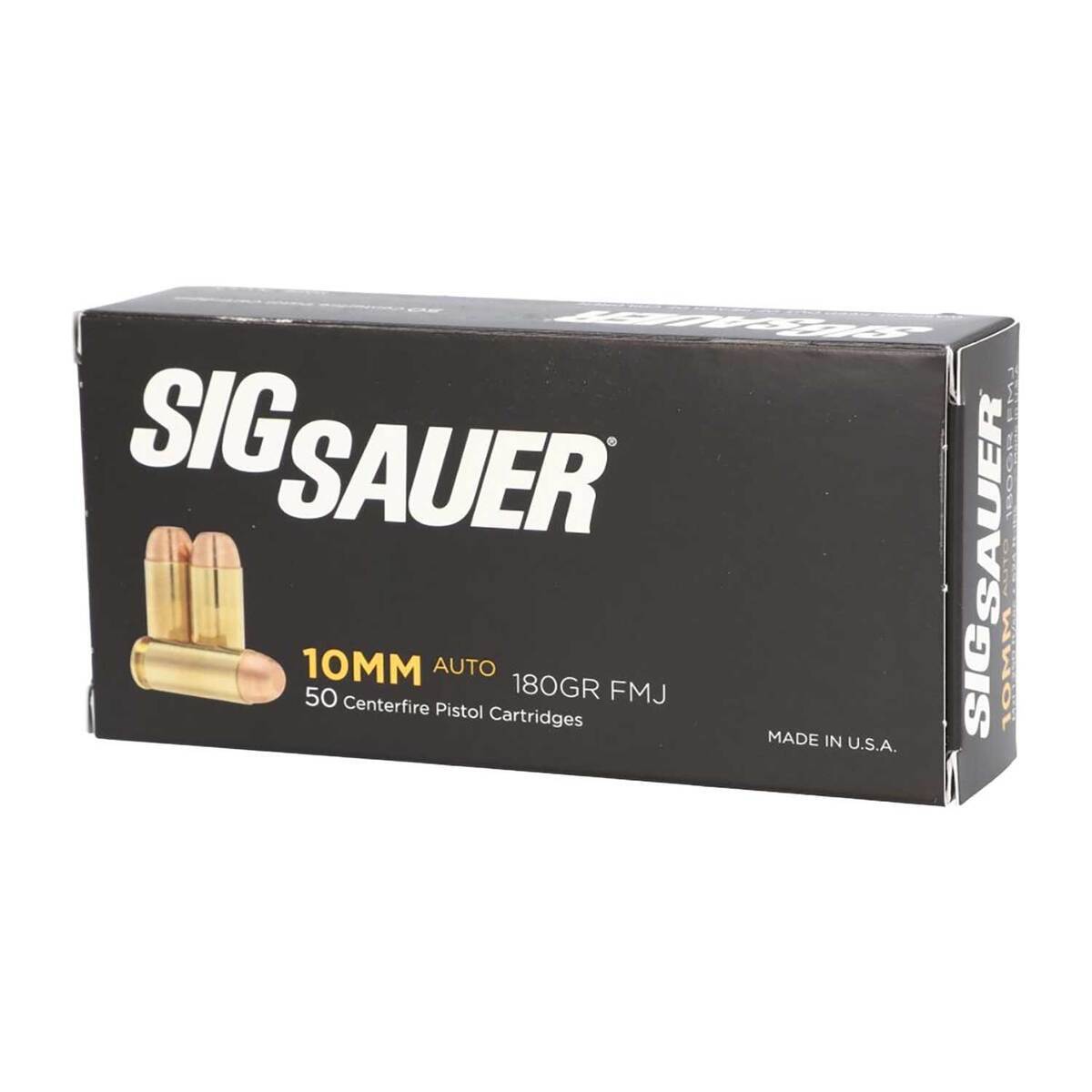 Sig Sauer Elite Performance 10mm Auto 180gr Fmj Centerfire Handgun Ammo 50 Rounds Sportsman 2421