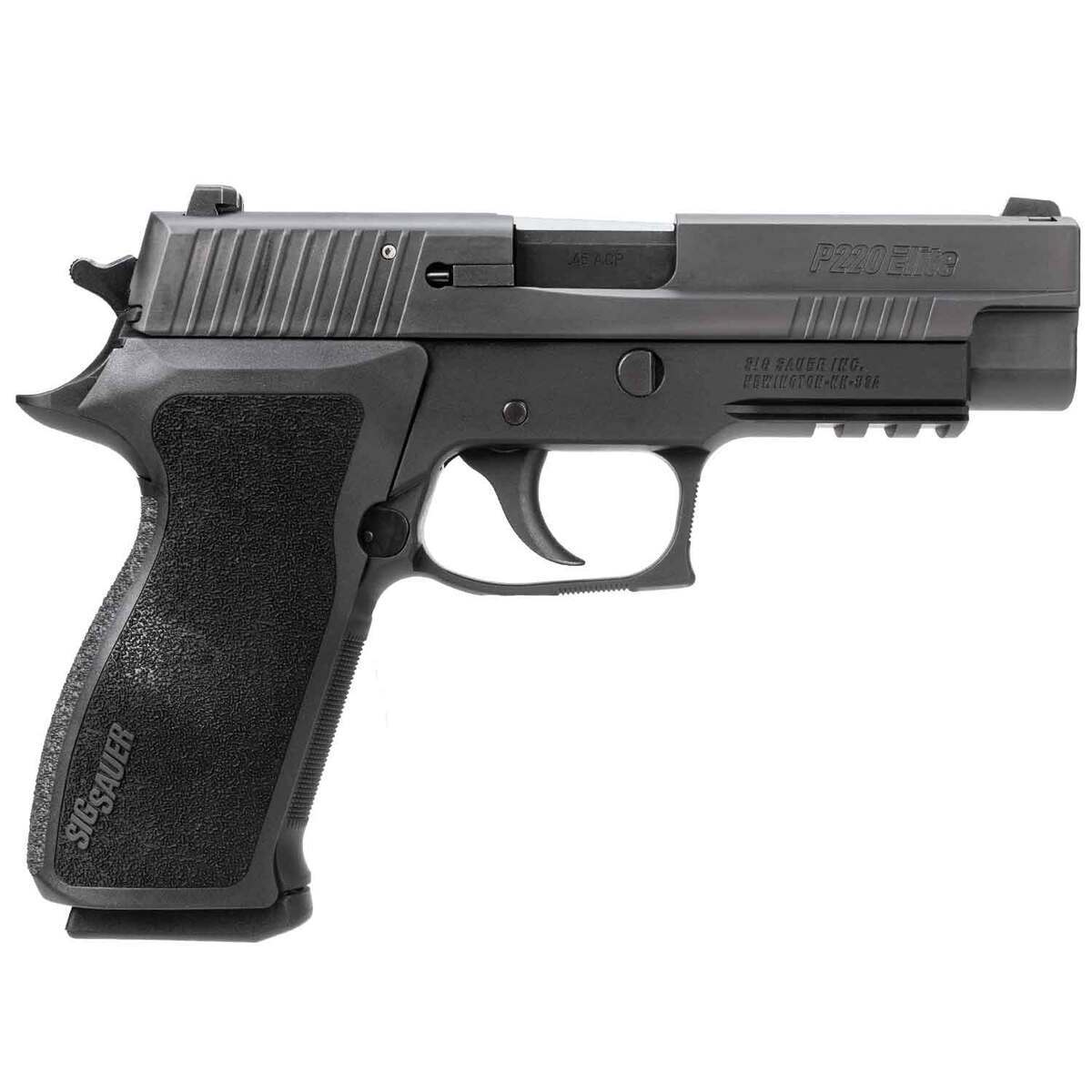 Sig Sauer P220 Elite 45 Auto (ACP) 4.4in Black Pistol - 8+1 Rounds - Black