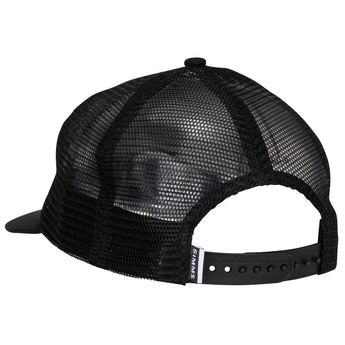 Simms Mesh All Over Trucker Hat - Black - One Size Fits Most - Black ...