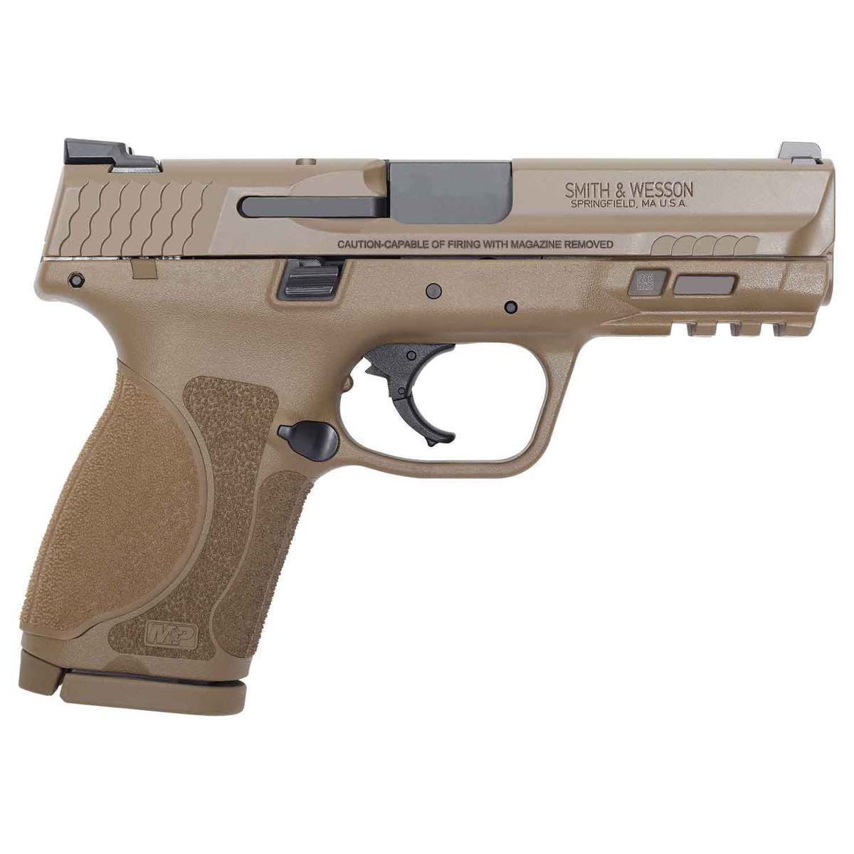 Smith And Wesson Mandp 9 M20 Compact 9mm Luger 4in Fde Pistol 151 Rounds Tan Sportsmans 4253