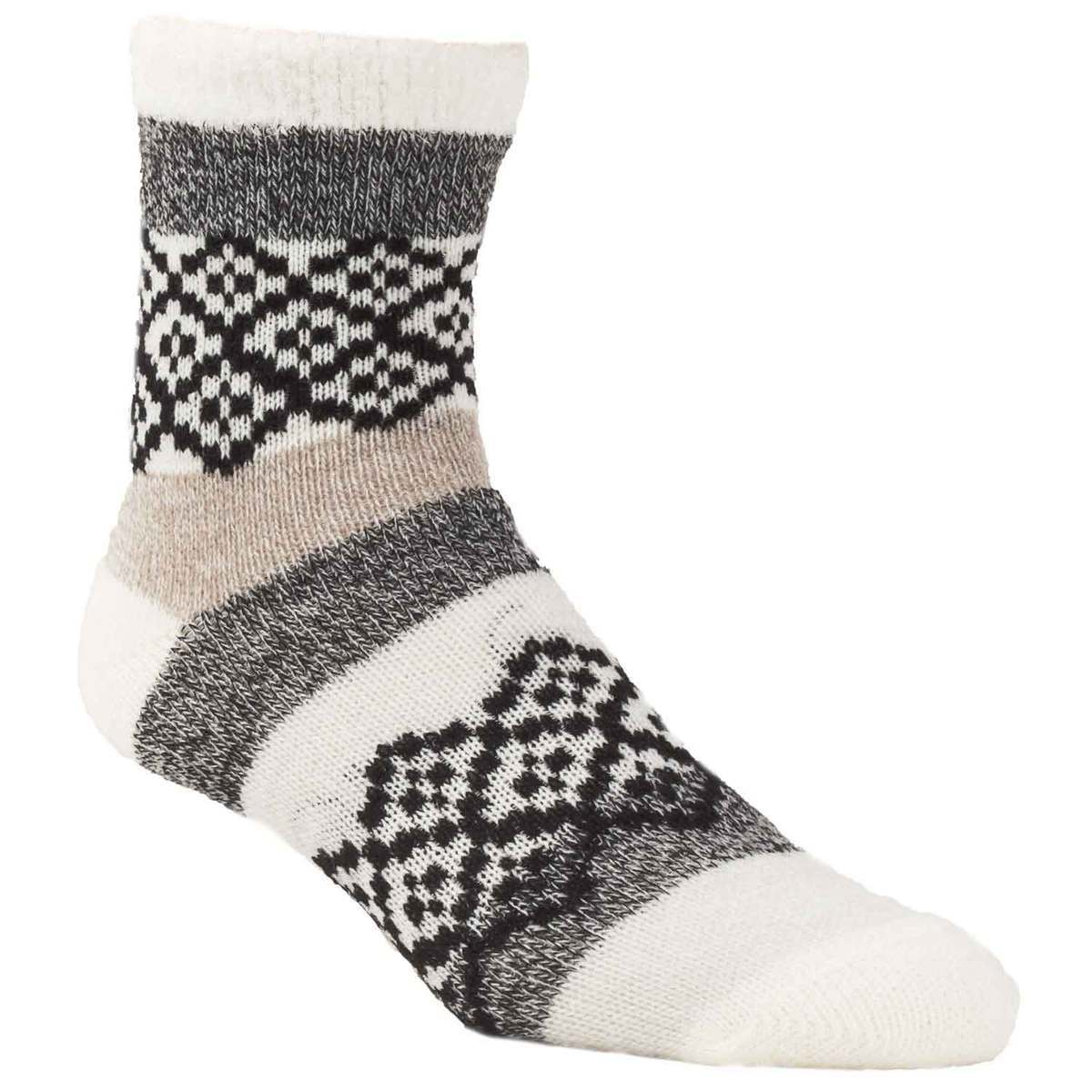 Sof Sole Women's Fireside Lodge Winter Socks - Diamond Over Black/White ...