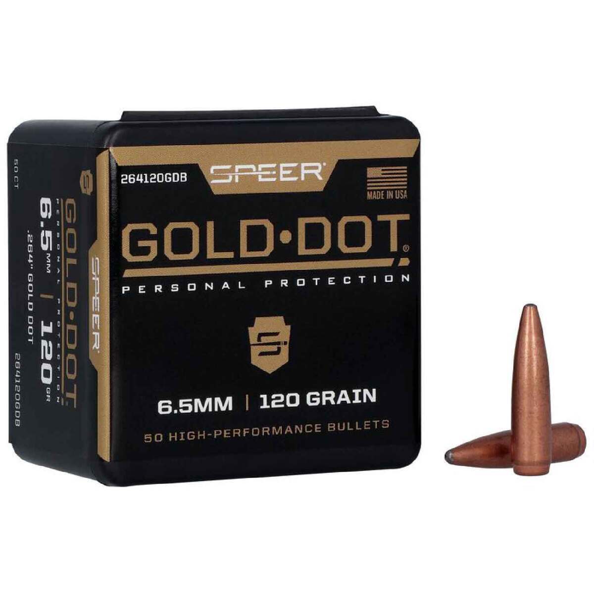 Speer Gold Dot 264 Caliber/6.5mm Full Metal Jacket 120gr Reloading ...