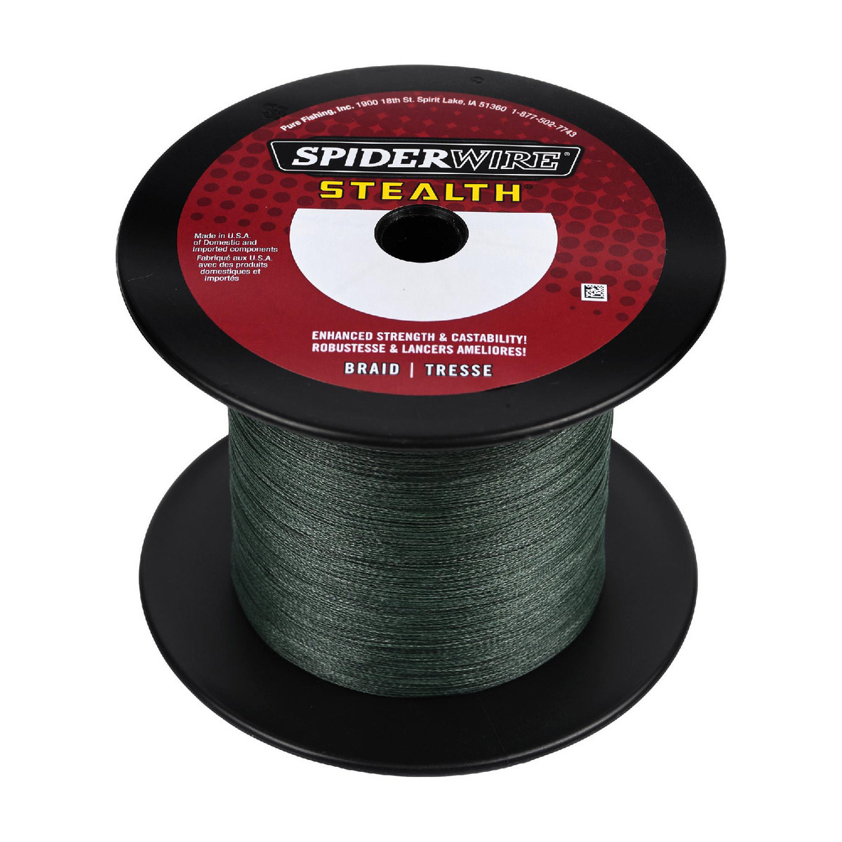 SpiderWire Stealth Braided Fishing Line - 40lb, Moss Green, 1500yds