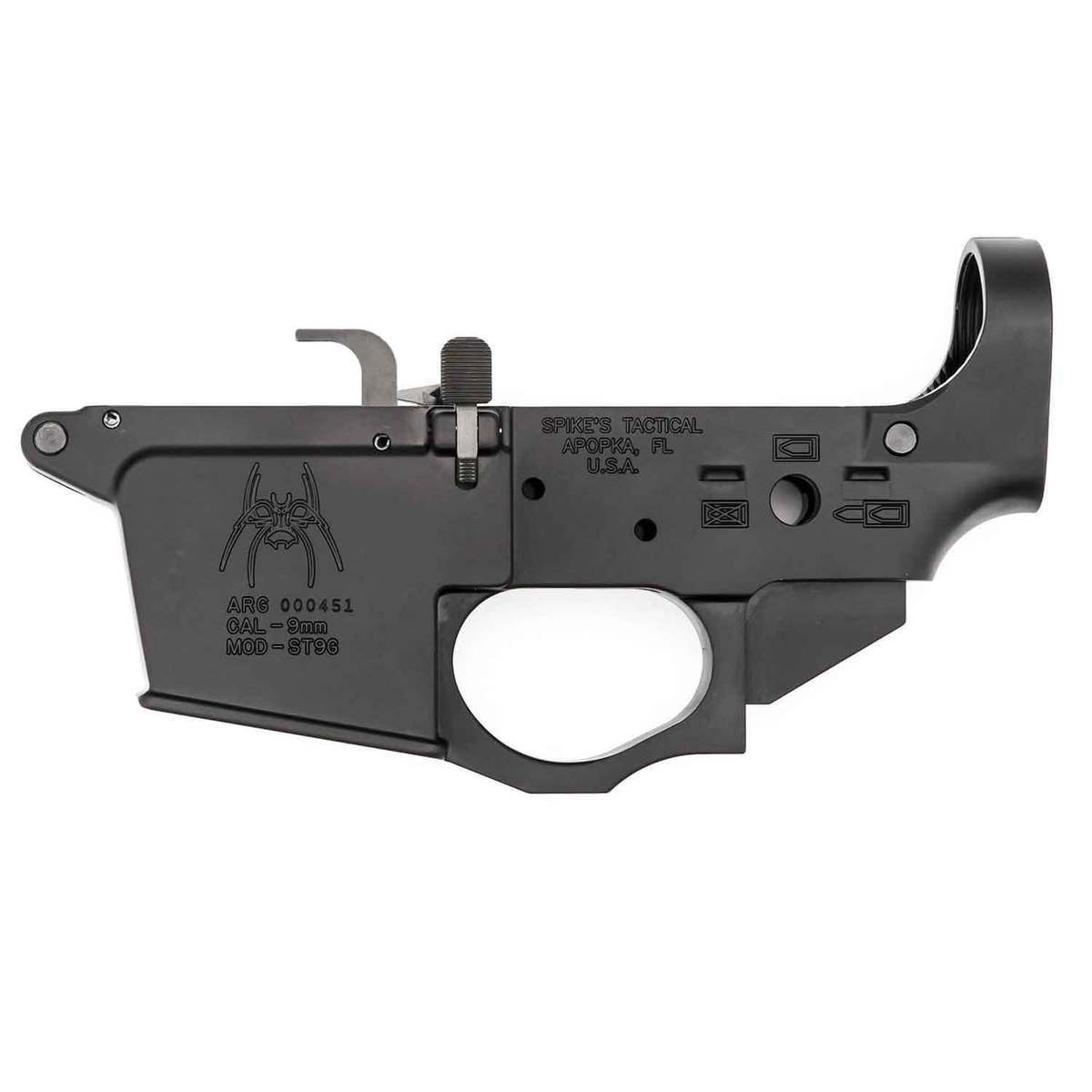 Spikes Tactical Spider 9MM Luger Glock Style Magazine Black Stripped Lower  Receiver Sportsman's Warehouse