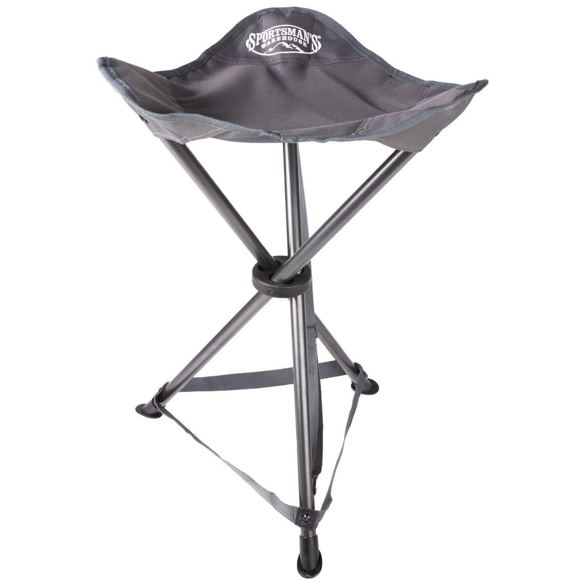 Small Folding Camp Chair Stool on Metal Base Canvas Seat Made in
