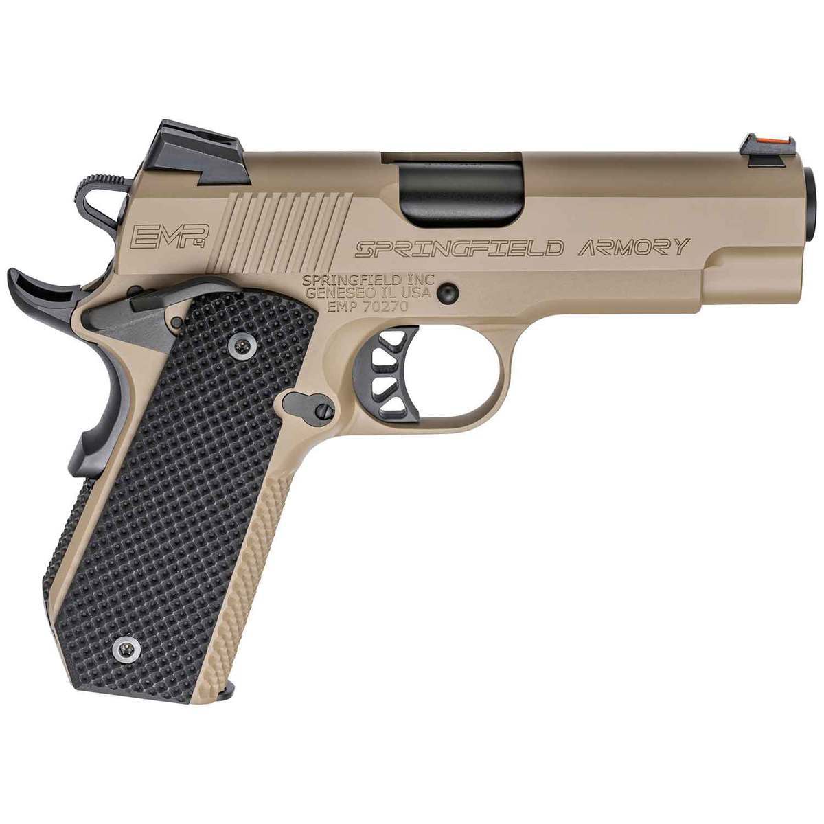 Springfield Armory 1911 Emp Conceal Carry 9mm Luger 4in Desert Fde Pistol 91 Rounds