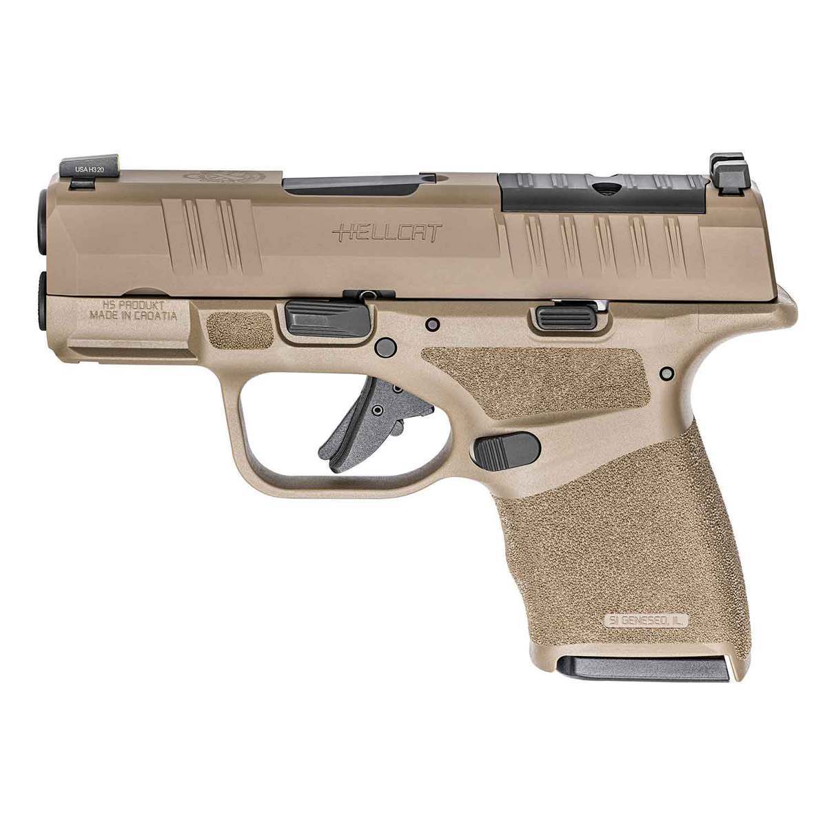 Springfield Armory Hellcat Osp Optics Ready 9mm Luger 3in Fde Pistol 131 Rounds Sportsmans