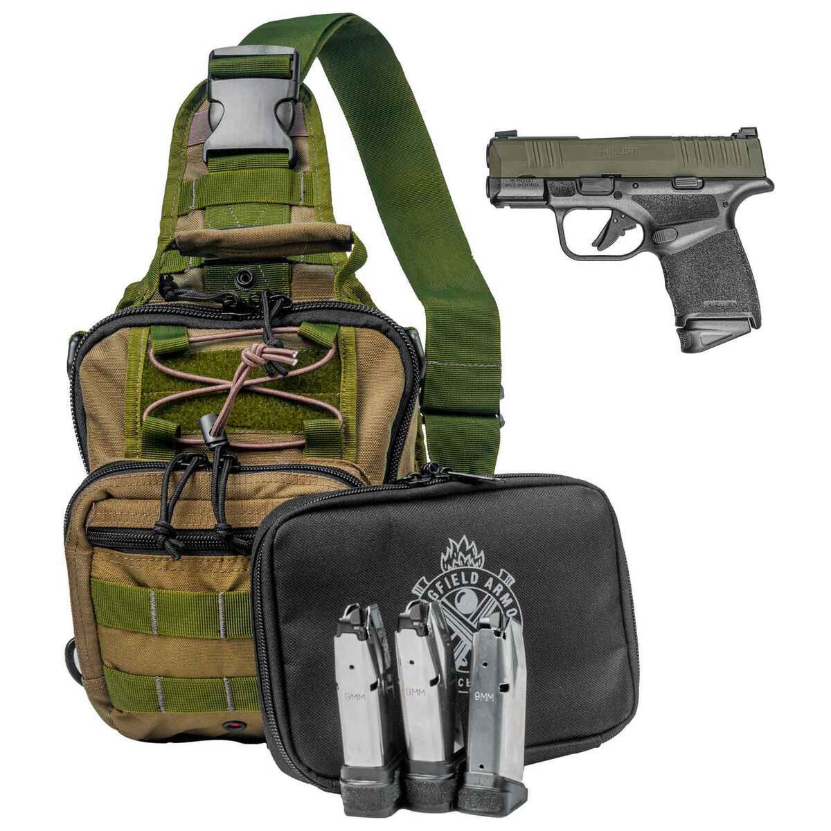 Springfield Armory Hellcat Sling Package 9mm Luger 3in OD Green Pistol ...