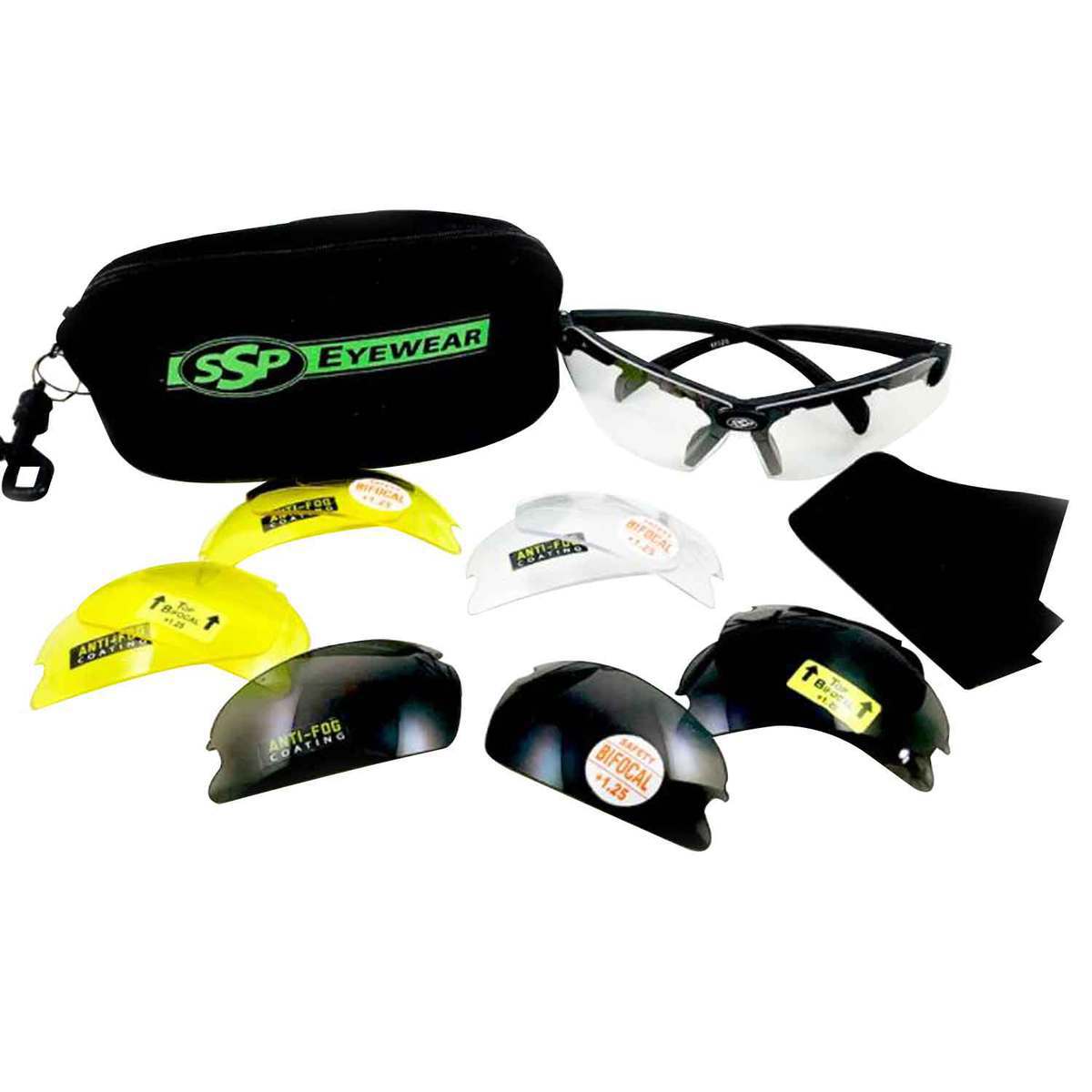 SSP Top Focal Shooting Glasses Ultra Kit Magnification  Black/Yellow/Clear Sportsman's Warehouse