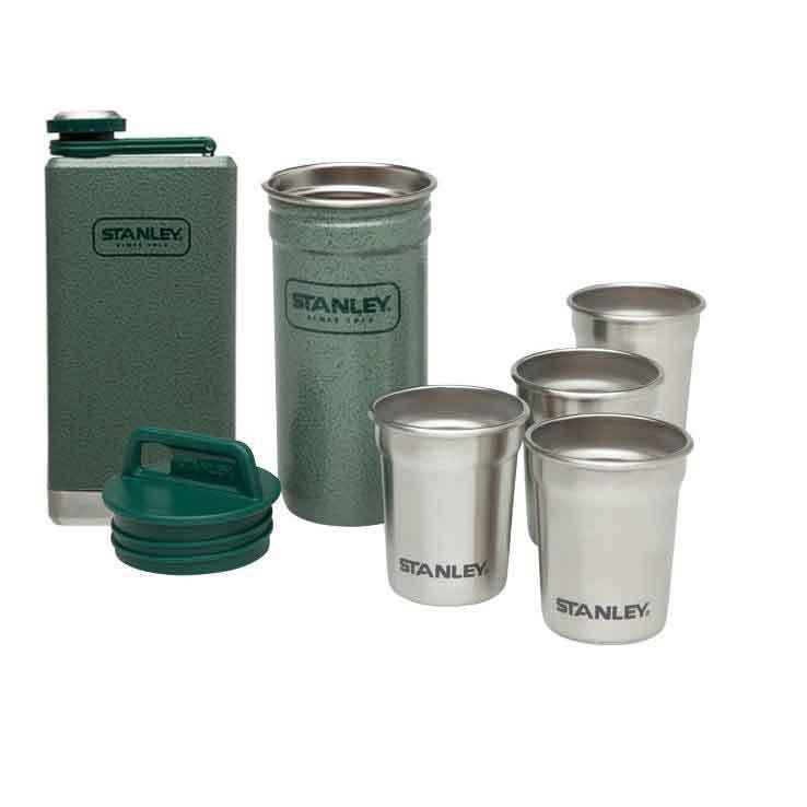 Stanley Adventure Stainless Steel Shot Glass & Classic 8-Oz. Flask Gift Set