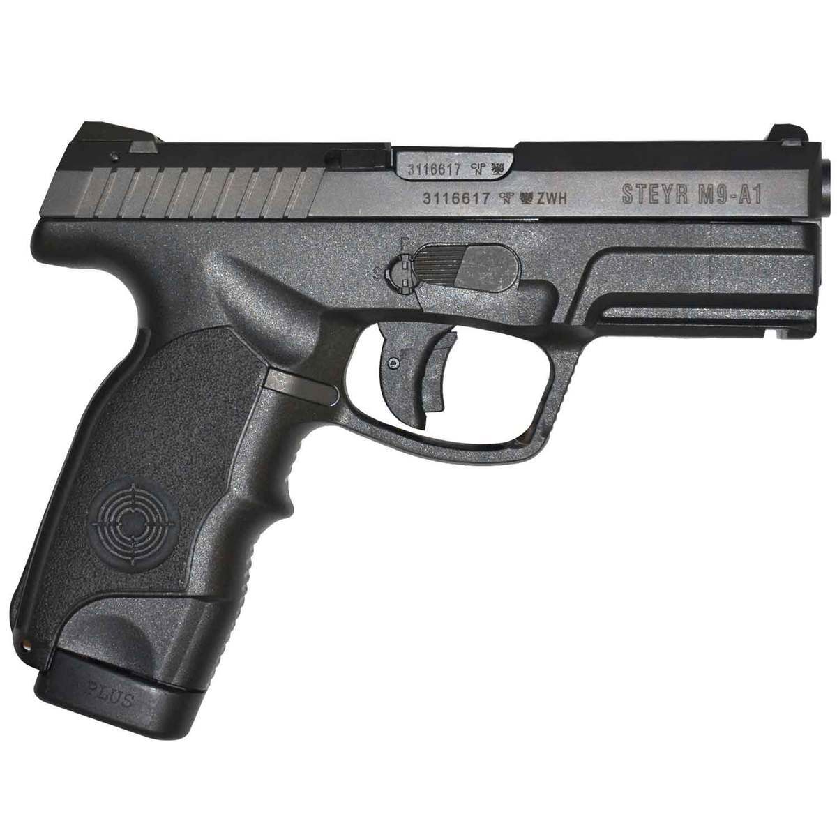 Steyr M9 A1 9mm Luger 4in Black Pistol 171 Rounds Black