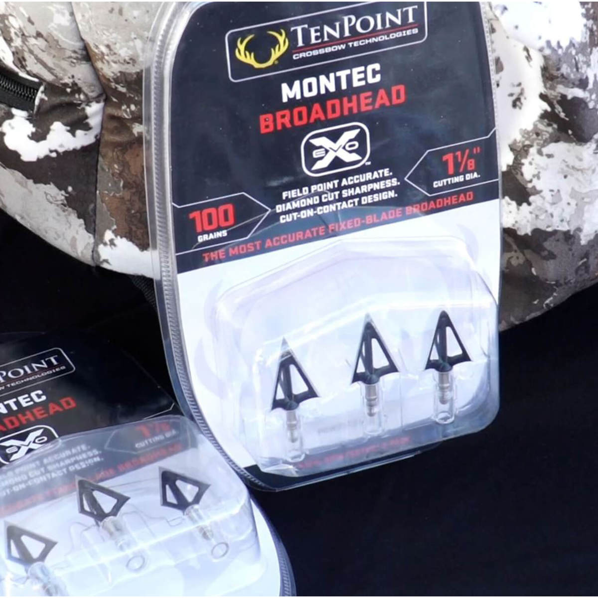 Tenpoint Evo X Montec 100gr Fixed Broadhead 3 Pack Sportsmans Warehouse 2573