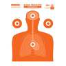 Thompson Target Basic Training Silhouette Life Size Economy Paper Shooting Targets - 1 Pack - Orange/White 19inx25in