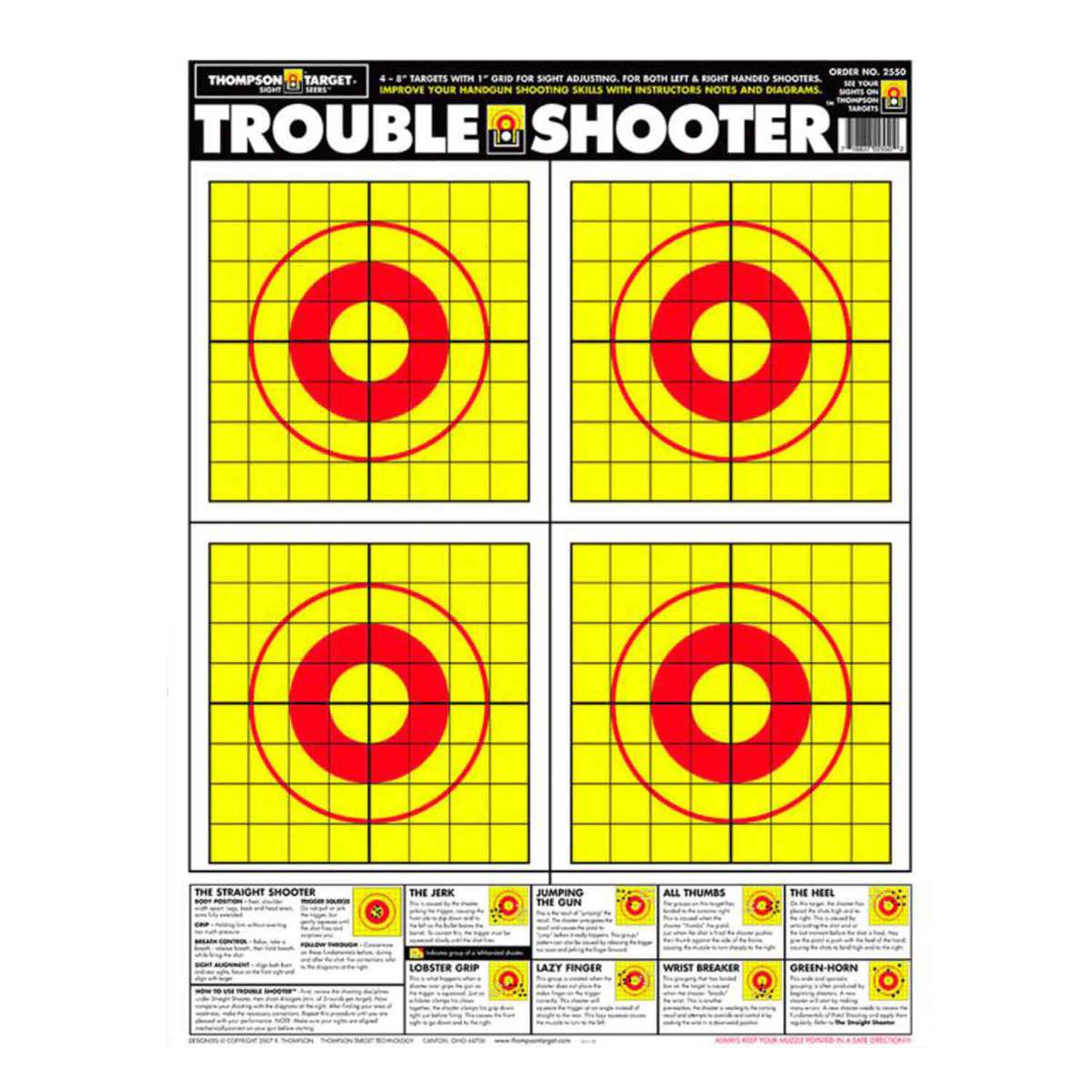 Thompson Target Trouble Shooter Handgun Diagnostic Paper Shooting